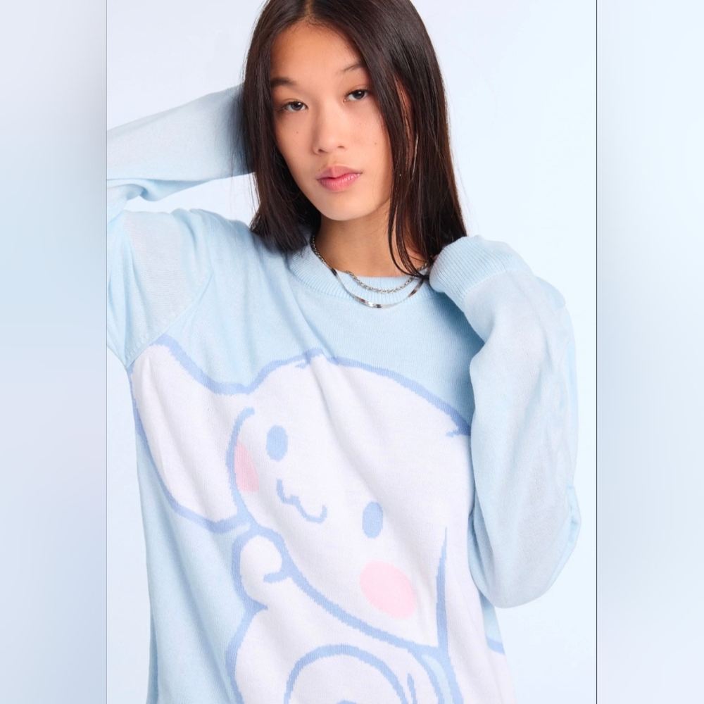 Cinnamoroll By Sanrio Crew Neck Pullover Knit Sweater Size Large New with Tags! - Picture 2 of 14